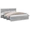vidaXL Cadre de lit Gris Sonoma 180 x 200 cm Bois d'ing&eacute;nierie