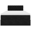 vidaXL Cadre de lit ottoman avec matelas noir 120x200 cm velours