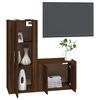 vidaXL Ensemble de meubles TV 2 pcs Ch&ecirc;ne marron Bois d'ing&eacute;nierie