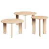 vidaXL Table basse 3 pcs Naturel Bois massif en pin