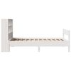 vidaXL Lit biblioth&egrave;que sans matelas blanc 90x200cm bois de pin massif