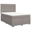 vidaXL Sommier &agrave; lattes de lit avec matelas Taupe 160x200 cm Tissu