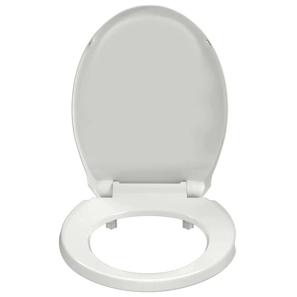 vidaXL Abattant WC &agrave; fermeture en douceur Blanc Ovale