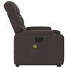 vidaXL Fauteuil inclinable de massage électrique Marron foncé Tissu