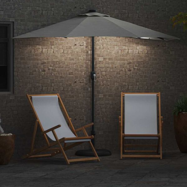 vidaXL Parasol de jardin Sable 294 x 150 x 224 cm Polyester et Acier