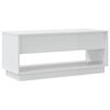 vidaXL Meuble TV blanc brillant 102x41x44 cm bois d'ingénierie