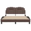 vidaXL Cadre de lit Viana sans matelas marron 120x200 cm similicuir