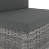 vidaXL Salon de jardin 7 pcs Résine tressée Gris