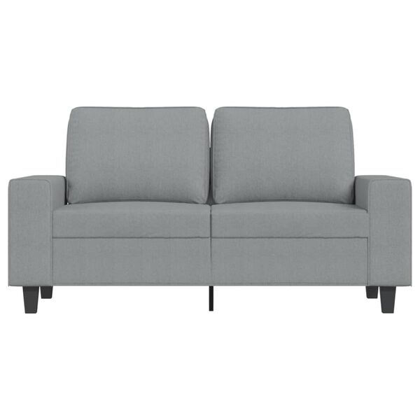 vidaXL Canap&eacute; &agrave; 2 places Gris clair 120 cm Tissu