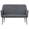 vidaXL Banc Gris fonc&eacute; 108x79x79 cm Velours
