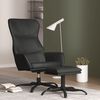 vidaXL Chaise de relaxation avec tabouret Noir Similicuir