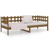 vidaXL Lit de jour sans matelas marron miel 90x200 cm bois pin massif
