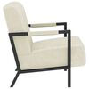 vidaXL Fauteuil blanc cr&egrave;me velours
