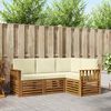 vidaXL Ensembles de canap&eacute;s avec coussin 4 pcs Naturel et Cr&egrave;me