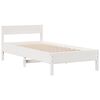 vidaXL Lit biblioth&egrave;que sans matelas blanc 90x200cm bois de pin massif