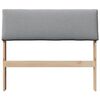 vidaXL Tête de lit capitonnée Gris clair 100 cm Pin massif