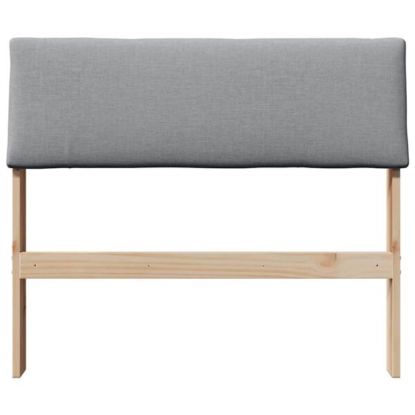 vidaXL Tête de lit capitonnée Gris clair 100 cm Pin massif