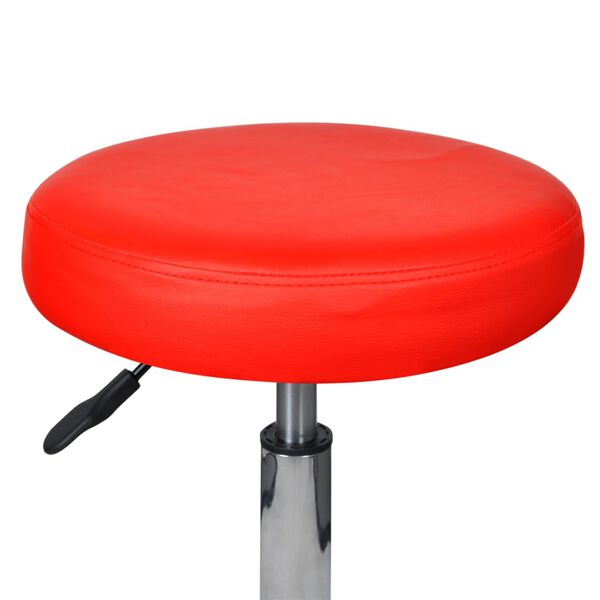 vidaXL Tabourets de bureau lot de 2 Rouge 35,5x84 cm Similicuir