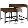 vidaXL Tables d'appoint 2 pcs Ch&ecirc;ne marron Bois d'ing&eacute;nierie