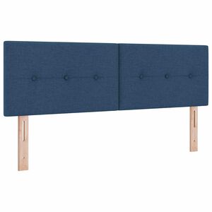 vidaXL T&ecirc;te de lit r&eacute;glable en hauteur Bleu 144 cm tissu