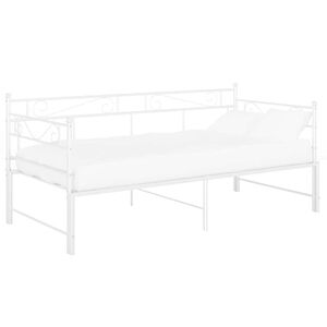 vidaXL Cadre de canap&eacute;-lit extensible sans matelas blanc 90x200 cm