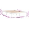 vidaXL Cadre de lit sans matelas blanc bois massif 120x200 cm