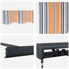 vidaXL Auvent R&eacute;tractable Multicolore 500 &times; 300 cm Tissu et M&eacute;tal