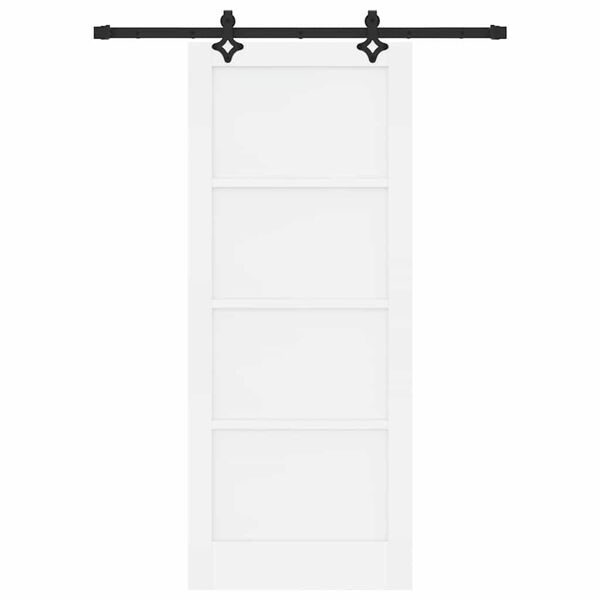 vidaXL Porte coulissante ORKDAL Blanc 83 x 202 cm Pin massif