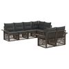 vidaXL Ensemble de canap&eacute; de jardin 7 pc 7-Nombre de places Gris