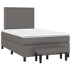 vidaXL Sommier &agrave; lattes de lit avec matelas Gris 120x200 cm Similicuir