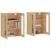 vidaXL Armoires murales 2 pcs ch&ecirc;ne sonoma bois d'ing&eacute;nierie