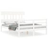 vidaXL Cadre de lit sans matelas blanc 120x200 cm bois massif