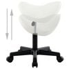 vidaXL Tabouret de travail Blanc Similicuir