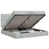 vidaXL Lit ottoman avec matelas Gris clair 200 x 200 cm Velours