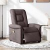 vidaXL Fauteuil de massage inclinable &eacute;lectrique Marron fonc&eacute; Tissu