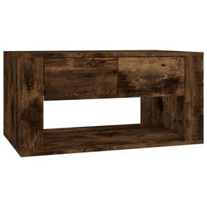 vidaXL Table basse Ch&ecirc;ne fum&eacute; 80x50x40 cm Bois d'ing&eacute;nierie