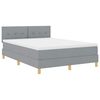 vidaXL Lit &agrave; ressort LED avec bandes LED Gris clair 160 x 200 cm tissu