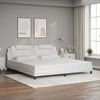 vidaXL Cadre de lit Viana avec LED sans matelas blanc 200x200 cm