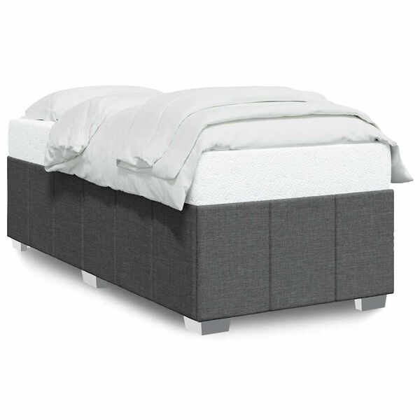 vidaXL Cadre de lit sans matelas gris fonc&eacute; 100x200 cm tissu