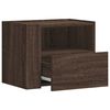 vidaXL Table de chevet murale ch&ecirc;ne marron 45x30x35 cm