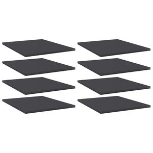vidaXL Panneaux de biblioth&egrave;que 8 pcs gris bois d&rsquo;ing&eacute;nierie