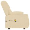 vidaXL Fauteuil de massage inclinable et porte-gobelets 4 places crème