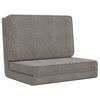 vidaXL Chaise pliable de sol Gris clair Tissu