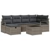 vidaXL Ensemble de canap&eacute; de jardin 7 pc Gris polyrotin
