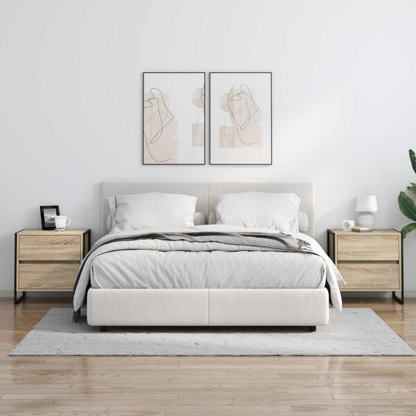 vidaXL Table de chevet Sonoma 50 x 39,5 x 50 cm Bois d'ing&eacute;nierie