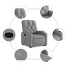 vidaXL Fauteuil inclinable Gris clair Tissu