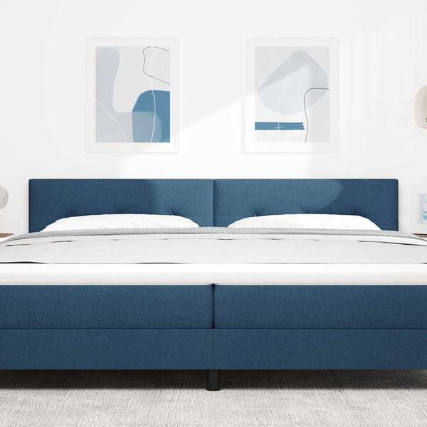 vidaXL T&ecirc;te de lit r&eacute;glable en hauteur Bleu 200 cm tissu