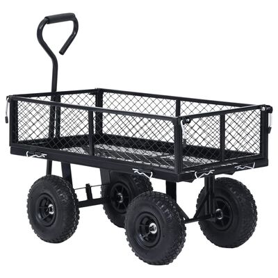 vidaXL Chariot à main de jardin Noir 250 kg