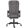 vidaXL Fauteuil de massage inclinable de bureau Gris Similicuir