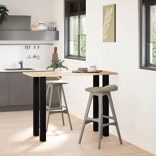 vidaXL Pieds de table de bar 4 pièces Noir 100-102 cm Acier